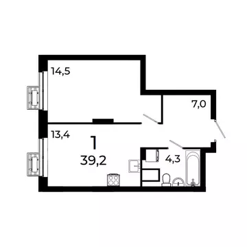 1-комнатная квартира: Нижний Новгород, квартал Кооперативный посёлок ...