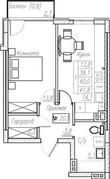 1-к кв. Калининградская область, Пионерский  (40.0 м)