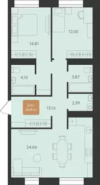 2-к кв. Ямало-Ненецкий АО, Новый Уренгой Уютный мкр,  (74.99 м)