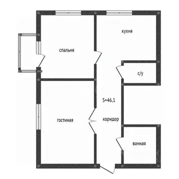 2-к кв. Башкортостан, Уфа Советская ул., 13/15 (46.1 м)