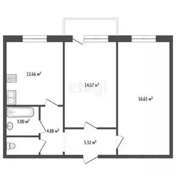 2-к кв. Ямало-Ненецкий АО, Ноябрьск Вынгапуровский мкр, ул. Пионерная, ...