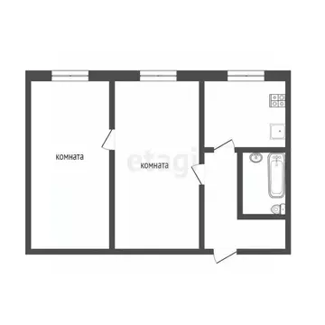 2-к кв. Ярославская область, Ярославль просп. Дзержинского, 32 (44.1 ...