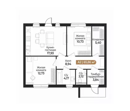 Таунхаус в Ленинградская область, Всеволожск ш. Южное (66 м)
