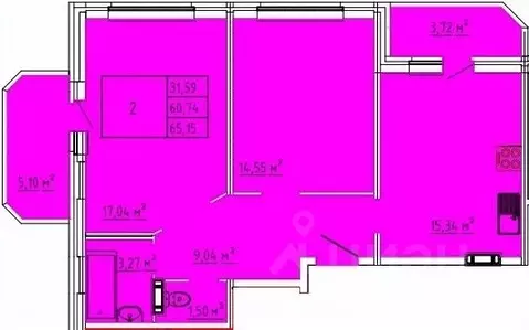 2-к кв. Брянская область, Брянский район, пос. Мичуринский ул. Андрея ...