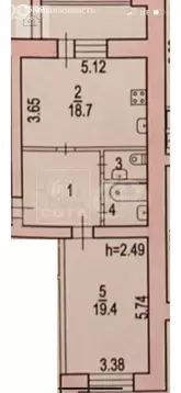 1-комнатная квартира: Воронеж, улица Владимира Невского, 39Д (54 м)