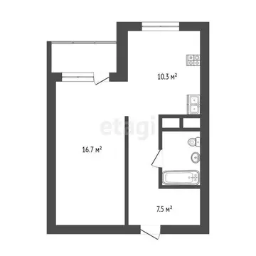 1-комнатная квартира: Дмитров, Спасская улица, 3 (38.1 м)