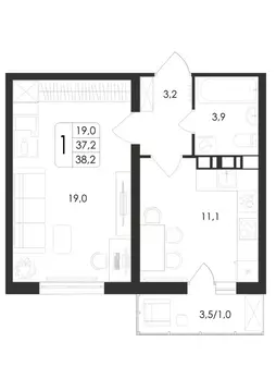 1-к кв. Воронежская область, Новоусманский район, пос. Отрадное ул. ...