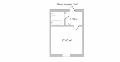 1-комнатная квартира: Вологда, улица Ильюшина, 13 (19 м)