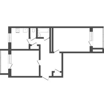 2-комнатная квартира: Тюмень, улица Седова, 17 (60 м)