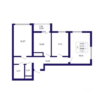 3-к кв. Башкортостан, Уфа Затон-Восточный жилрайон, Паруса жилой ...