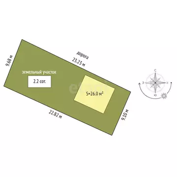 Участок в Тобольск, улица Ершова (2.2 м)