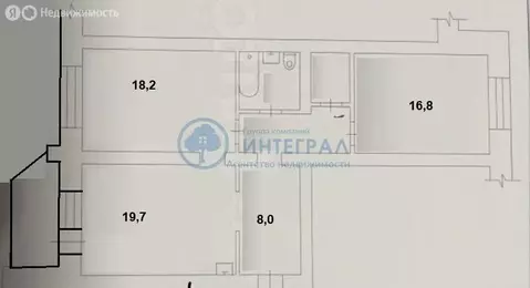 2-комнатная квартира: Бердск, Первомайская улица, 133 (74 м)