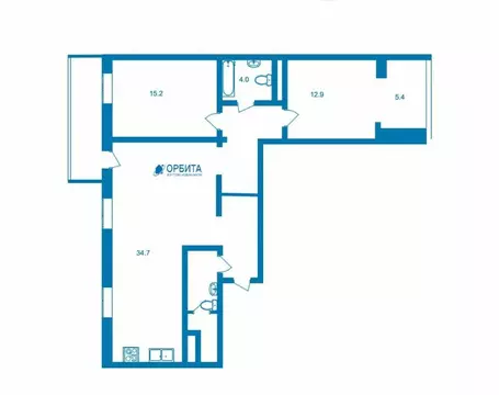 2-комнатная квартира: Тюмень, Депутатская улица, 112 (85.8 м)