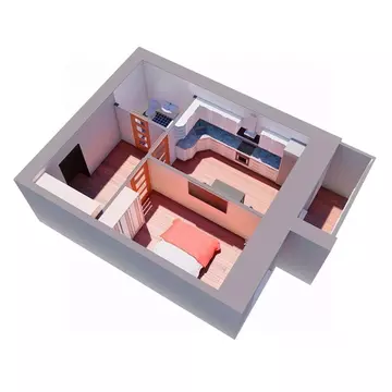 1-к кв. Амурская область, Благовещенск ЗПУ-5 кв-л,  (42.4 м)