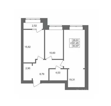 2-к кв. Волгоградская область, Волгоград просп. Маршала Жукова, 31 ...