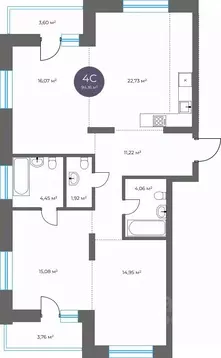 4-к кв. Новосибирская область, Новосибирск Академгородок мкр, ул. ...