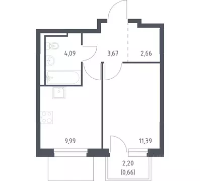 1-к кв. Ленинградская область, Всеволожский район, Свердловское ...