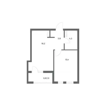 1-к кв. Калининградская область, Калининград ул. Юрия Гагарина, 30 ...