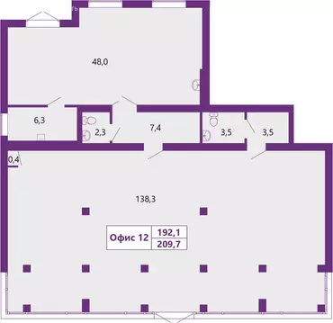 Помещение свободного назначения (211.3 м)