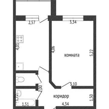 1-к кв. Ханты-Мансийский АО, Сургутский район, пос. Солнечный ...