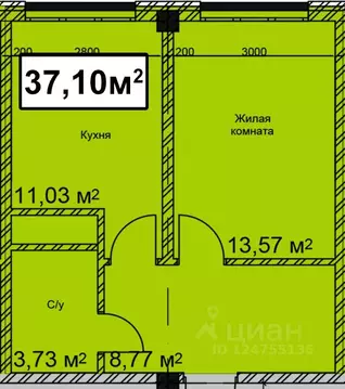 1-к кв. Ставропольский край, Ессентуки ул. Благодатная, 22к2 (37.1 м)