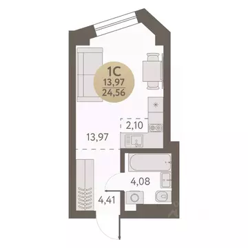 Студия Новосибирская область, Новосибирск Урбан Пикс жилой комплекс ...