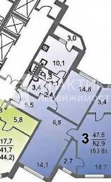 Продается 3-комнатная квартира