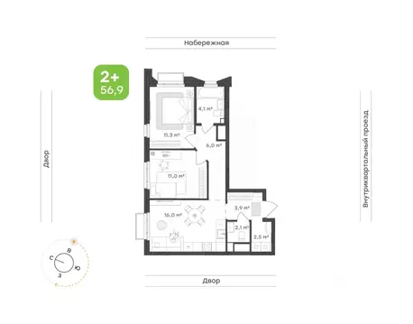 2-к кв. Свердловская область, Екатеринбург Уктус жилрайон, Cемейный ...