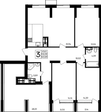 3-к кв. Севастополь Балаклавский муниципальный округ, Семисчастье ...