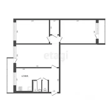 3-к кв. Мордовия, Саранск ул. Победы, 17 (64.0 м)