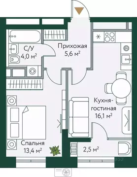 1-к кв. Волгоградская область, Волгоград Новосибирская ул., 74с1 ...