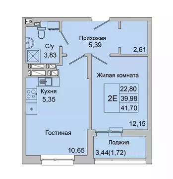 2-к кв. Ростовская область, Батайск ул. Булгакова, 11 (41.7 м)