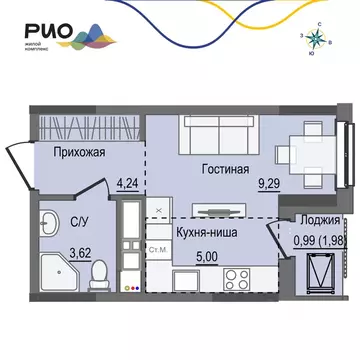 Студия Удмуртия, Ижевск Воткинский жилрайон, Рио жилой комплекс, 1 ...