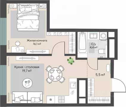1-к кв. Свердловская область, Екатеринбург Эльмаш жилрайон, Изумрудный ...