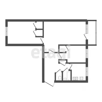 3-к кв. Тюменская область, Тюмень Тарманы мкр, ул. Игримская, 28 (56.6 ...