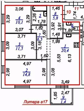 3-к кв. Свердловская область, Верхняя Пышма городской округ, с. Балтым ...