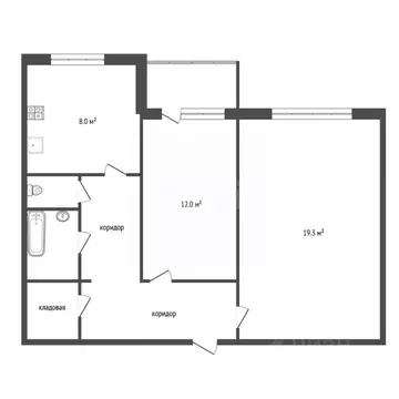 2-к кв. Воронежская область, Воронеж ул. 9 Января, 280 (54.2 м)
