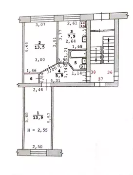 2-к кв. Свердловская область, Екатеринбург ул. Цвиллинга, 48 (44.9 м)