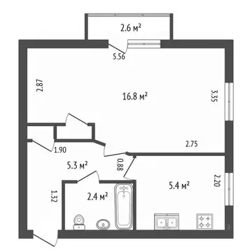 1-к кв. Санкт-Петербург Караваевская ул., 31К3 (30.9 м)