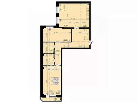 3-к кв. Новосибирская область, Новосибирск ул. Дуси Ковальчук, 238 ...