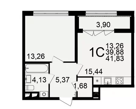 1-к кв. Тульская область, Тула пос. Горелки, Время жилой комплекс ...