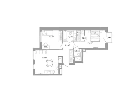 2-к кв. Астраханская область, Астрахань Зеленые кварталы жилрайон,  ...