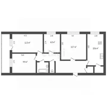 4-к кв. Вологодская область, Вологда пл. Бабушкина, 4 (71.9 м)