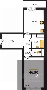 1-к кв. Воронежская область, Новоусманский район, пос. Отрадное ул. ...
