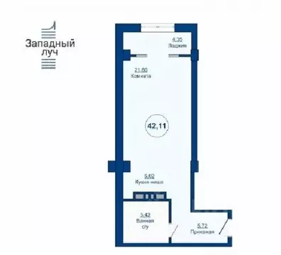 1-к кв. Челябинская область, Челябинск ул. Энгельса, 5 (42.11 м)