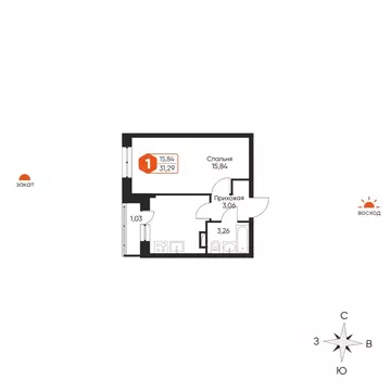 1-к кв. Тверская область, Конаковский муниципальный округ, Редкино пгт ...