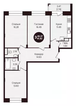 3-к кв. Чувашия, Новочебоксарск ул. Воинов-интернационалистов, поз24 ...