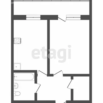 1-комнатная квартира: Тюмень, Широтная улица, 165к2 (43.6 м)