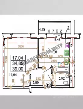 1-к кв. Калмыкия, Элиста ул. Имени Н.С. Хрущева, 15А (39.0 м)