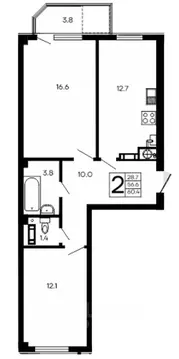 2-к кв. Крым, Алушта ул. 60 лет СССР, 29 (60.4 м)